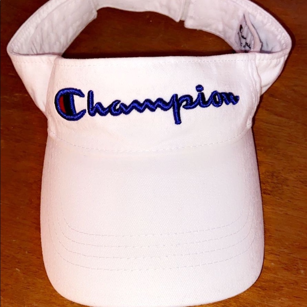 A white champion visor